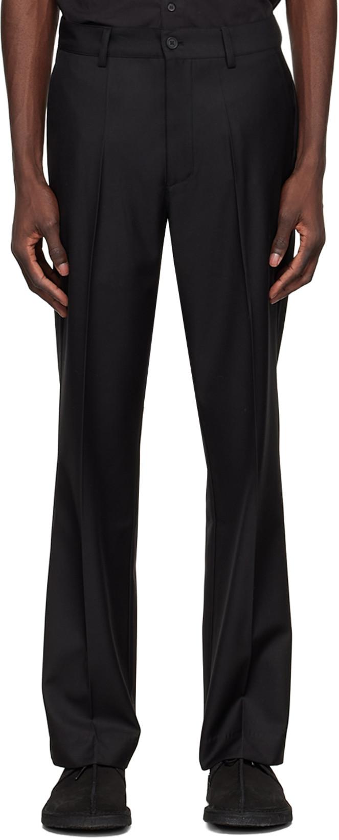 Black Polyester Trousers by CHEMIST CREATIONS