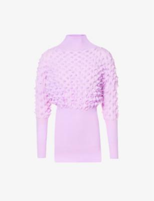 Artic textured-weave recycled-polyester-blend top by CHET LO