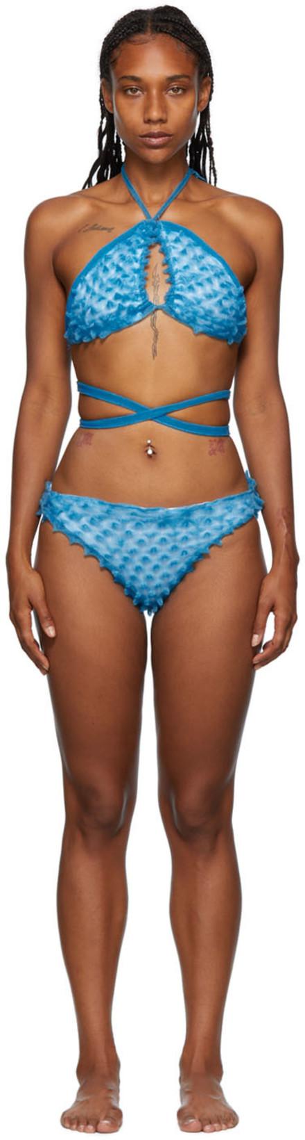 Blue Whale-Tail Bikini Bottom by CHET LO