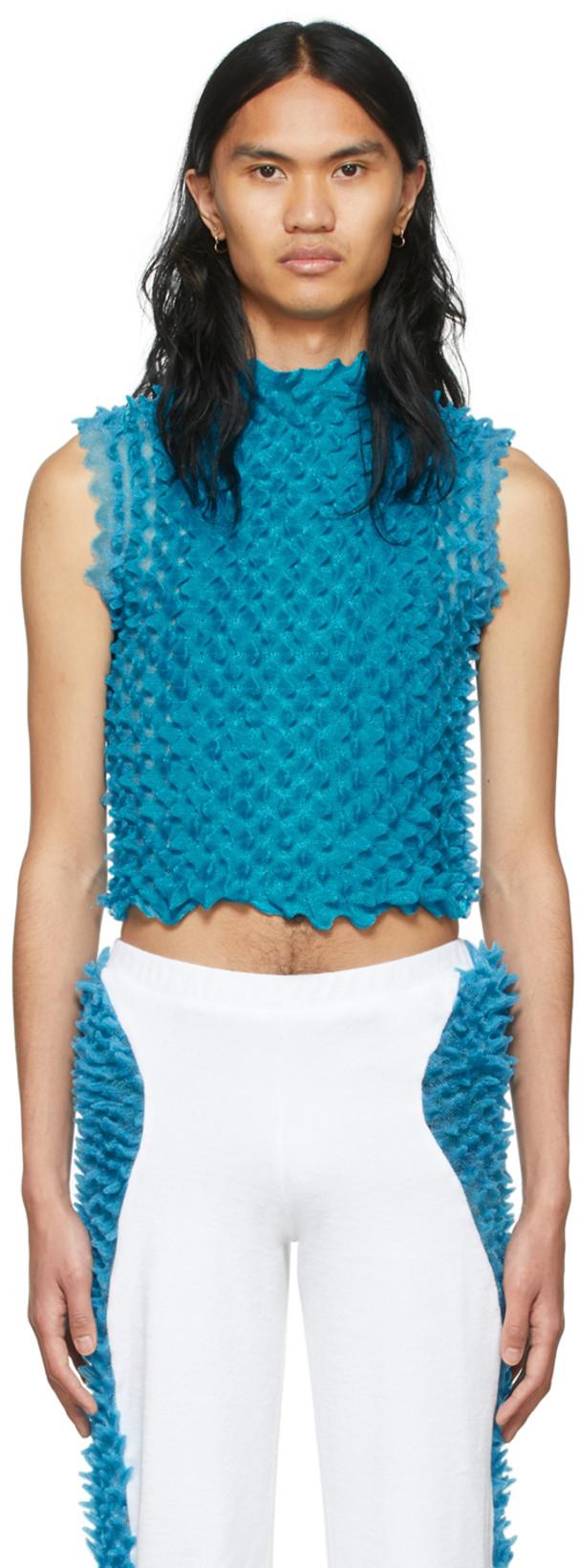 SSENSE Exclusive Blue The Leeloo Tank Top by CHET LO