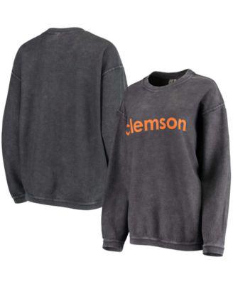 Women's Charcoal Clemson Tigers Corded Pullover Sweatshirt by CHICKA-D