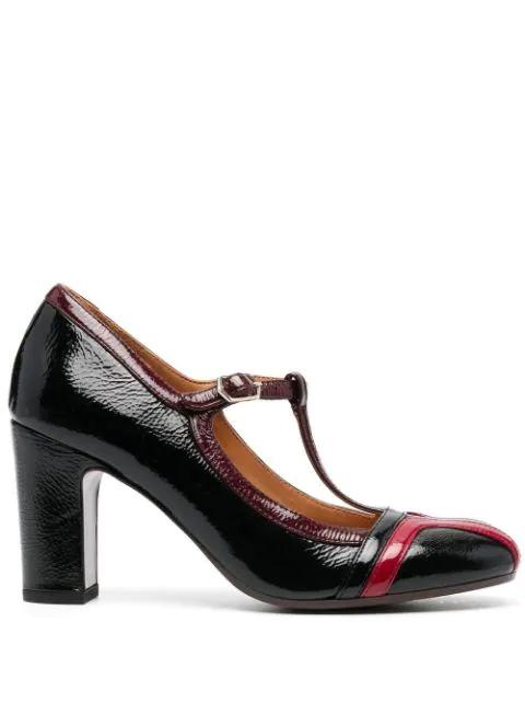 Watun T-bar leather pumps by CHIE MIHARA