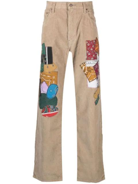 patchwork-detail straight-leg jeans by CHILDREN OF THE DISCORDANCE