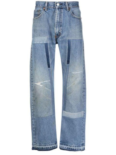 straight-leg patchwork jeans by CHILDREN OF THE DISCORDANCE