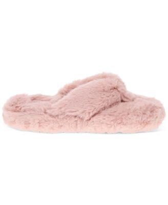 Women's Plush Faux Fur Thong Slippers by CHINESE LAUNDRY