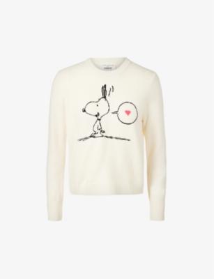 Chinti & Parker x Peanuts Snoopy Love wool and cashmere-blend jumper by CHINTI&PARKER