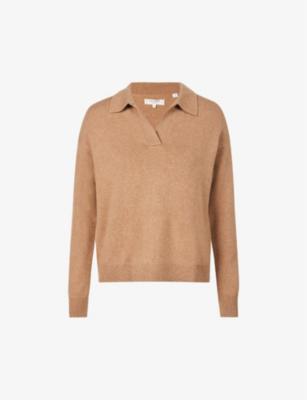 Contrast-collar relaxed-fit cotton and cashmere-blend jumper by CHINTI&PARKER