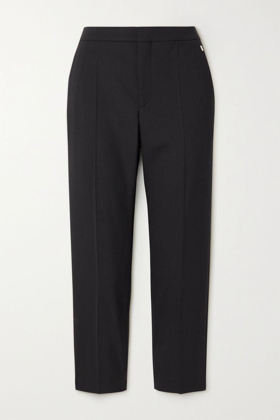 Cropped wool-blend tapered pants by CHLOE