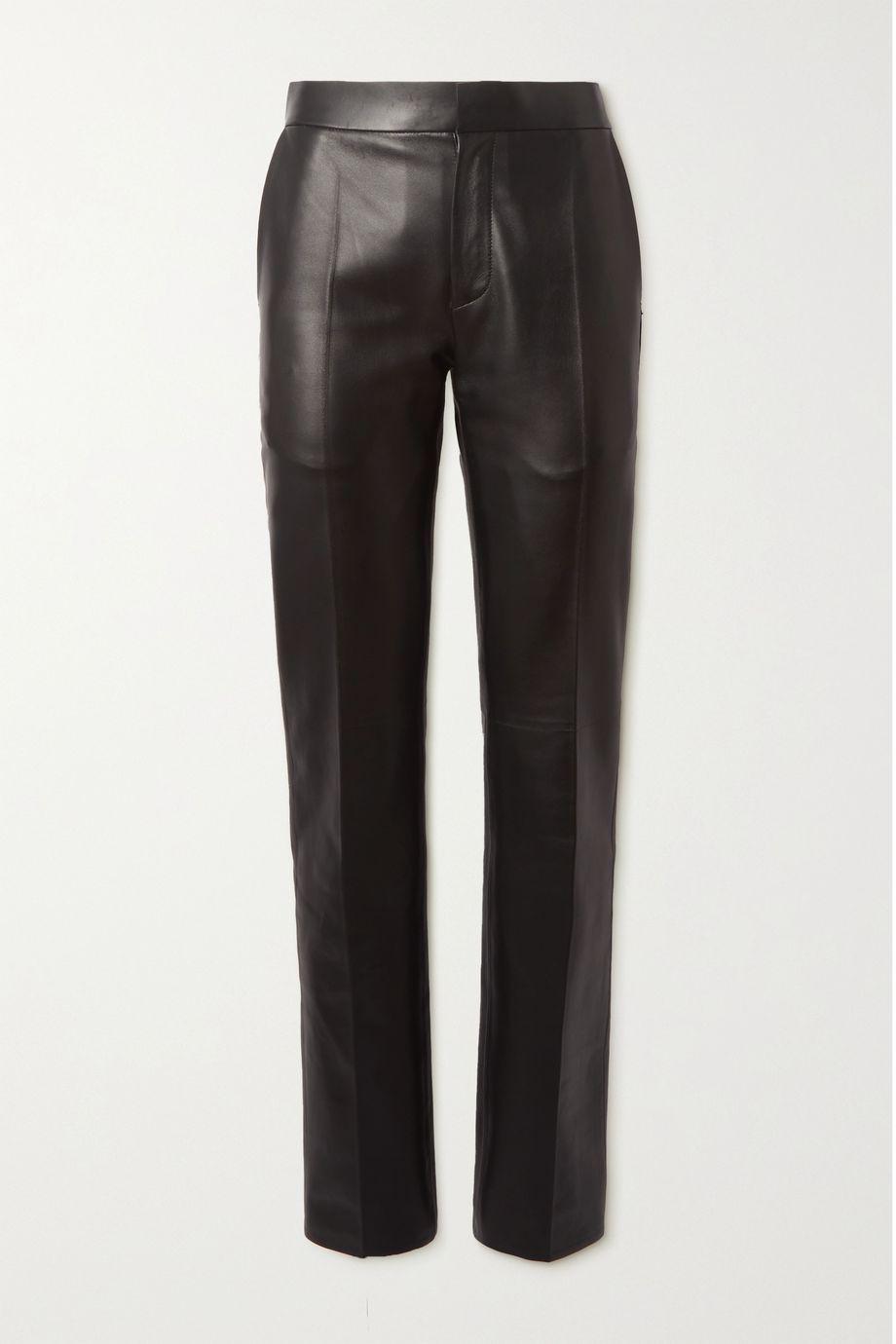 Leather straight-leg pants by CHLOE