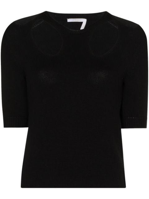 cut-out knitted top by CHLOE