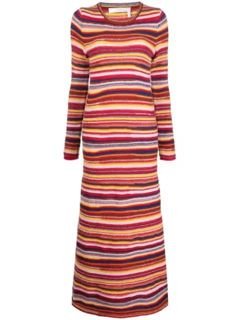 horizontal-stripe knitted dress by CHLOE
