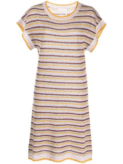 striped knit dress by CHLOE | jellibeans
