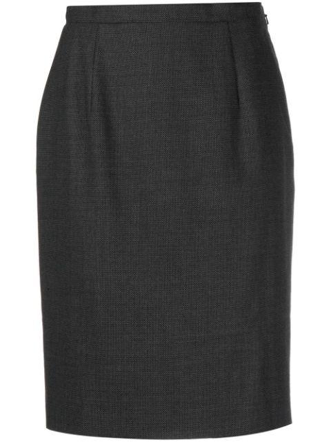 2010s pre-owned silk-blend skirt by CHRISTIAN DIOR