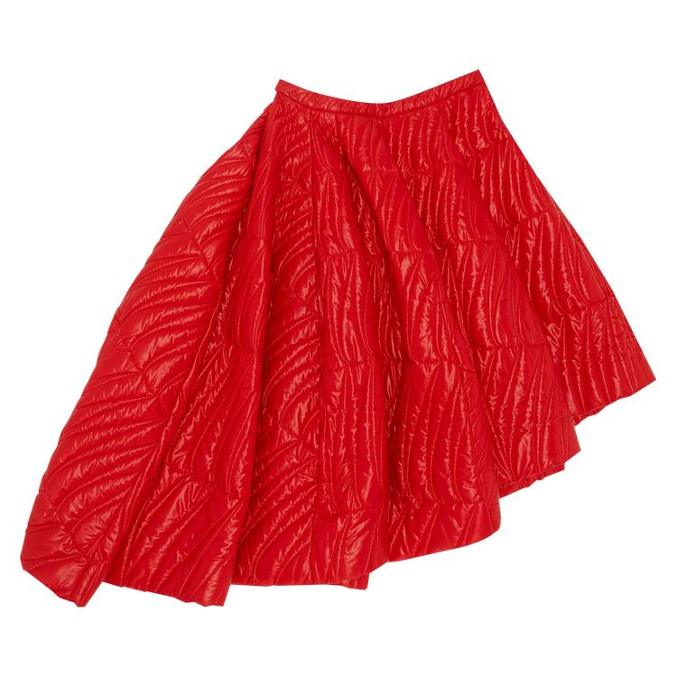 Pre-Owned Christian Dior Asymmetrical Quilted Skirt 'Red' by CHRISTIAN DIOR