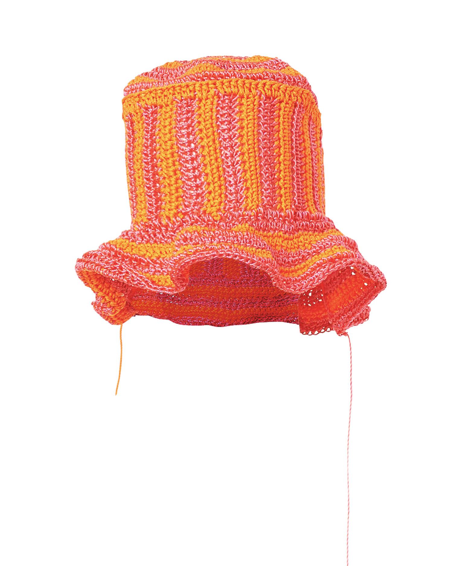 Crochet bucket hat by CHRISTIAN STONE
