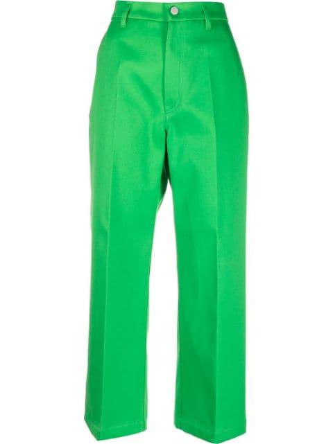 cropped cotton trousers by CHRISTIAN WIJNANTS