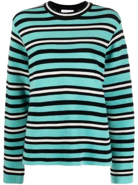 striped crew neck sweater by CHRISTIAN WIJNANTS