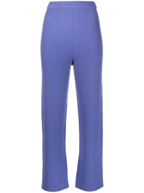 virgin wool ribbed straight-leg trousers by CHRISTIAN WIJNANTS