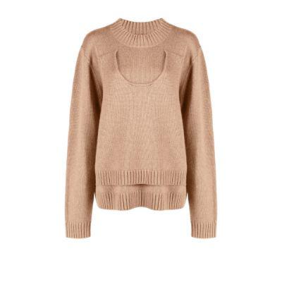 Neutral Dual Tank Wool Sweater by CHRISTOPHER ESBER