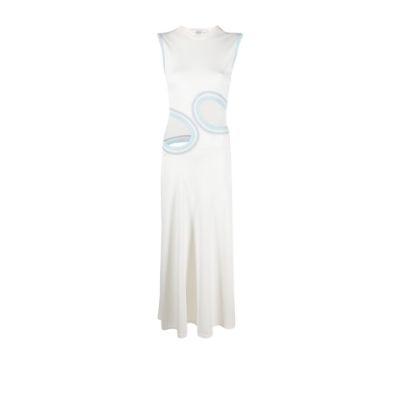 white sleeveless cut-out maxi dress by CHRISTOPHER ESBER