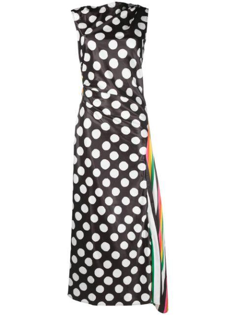 ruched multi-print maxi dress by CHRISTOPHER JOHN ROGERS