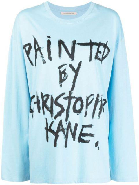 graphic-print long-sleeve T-shirt by CHRISTOPHER KANE