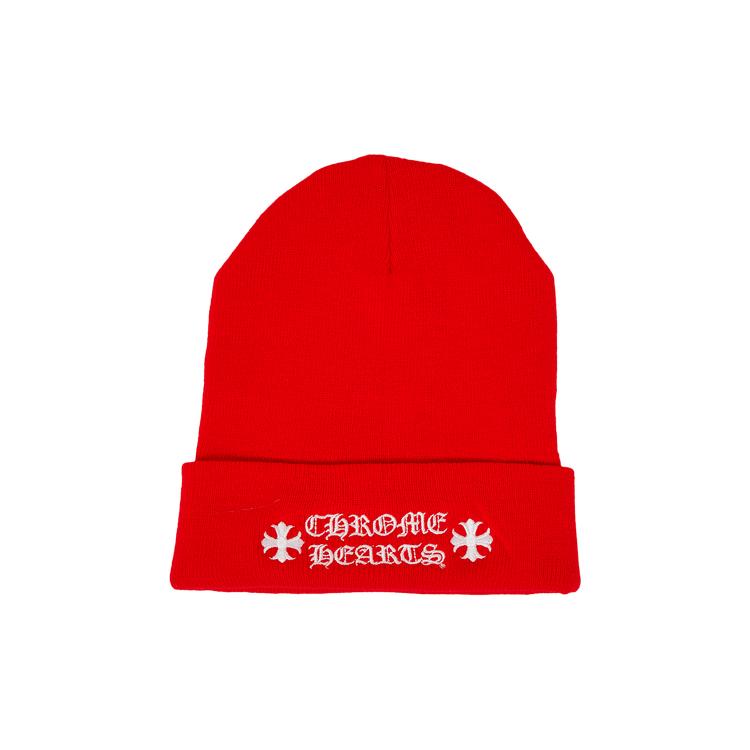 Chrome Hearts Online Exclusive Beanie 'Red/White' by CHROME HEARTS