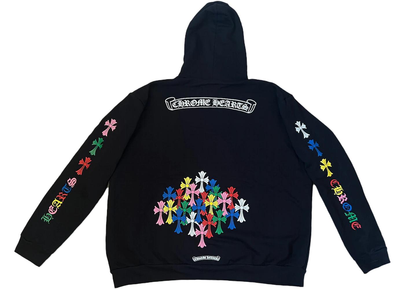 Multi Color Cross Hoodie Black by CHROME HEARTS