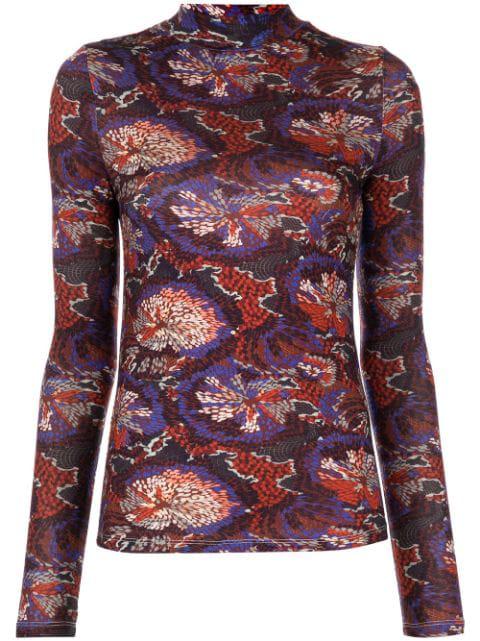 Zoe printed roll neck top by CHUFY