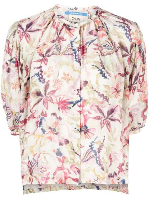 graphic-print blouse by CHUFY