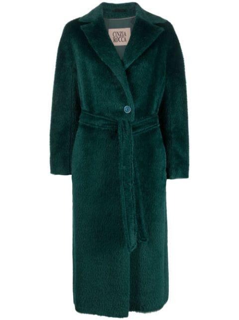 belted alpaca-wool coat by CINZIA ROCCA