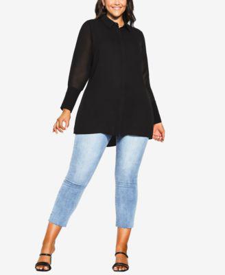Plus Size Trendy Amelia Tunic Top by CITY CHIC
