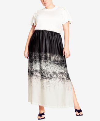 Plus Size Trendy Evelyn Skirt by CITY CHIC