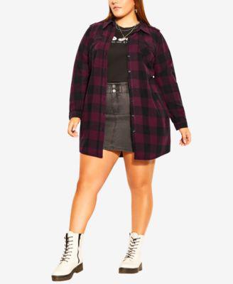 Plus Size Trendy Nomad Shirt by CITY CHIC