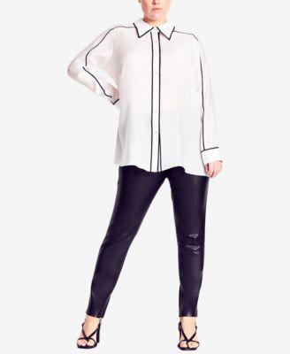 Plus Size Trendy Piper Shirt by CITY CHIC