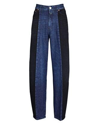 Fanya Two-Tone Tapered Organic Jeans by CLOSED