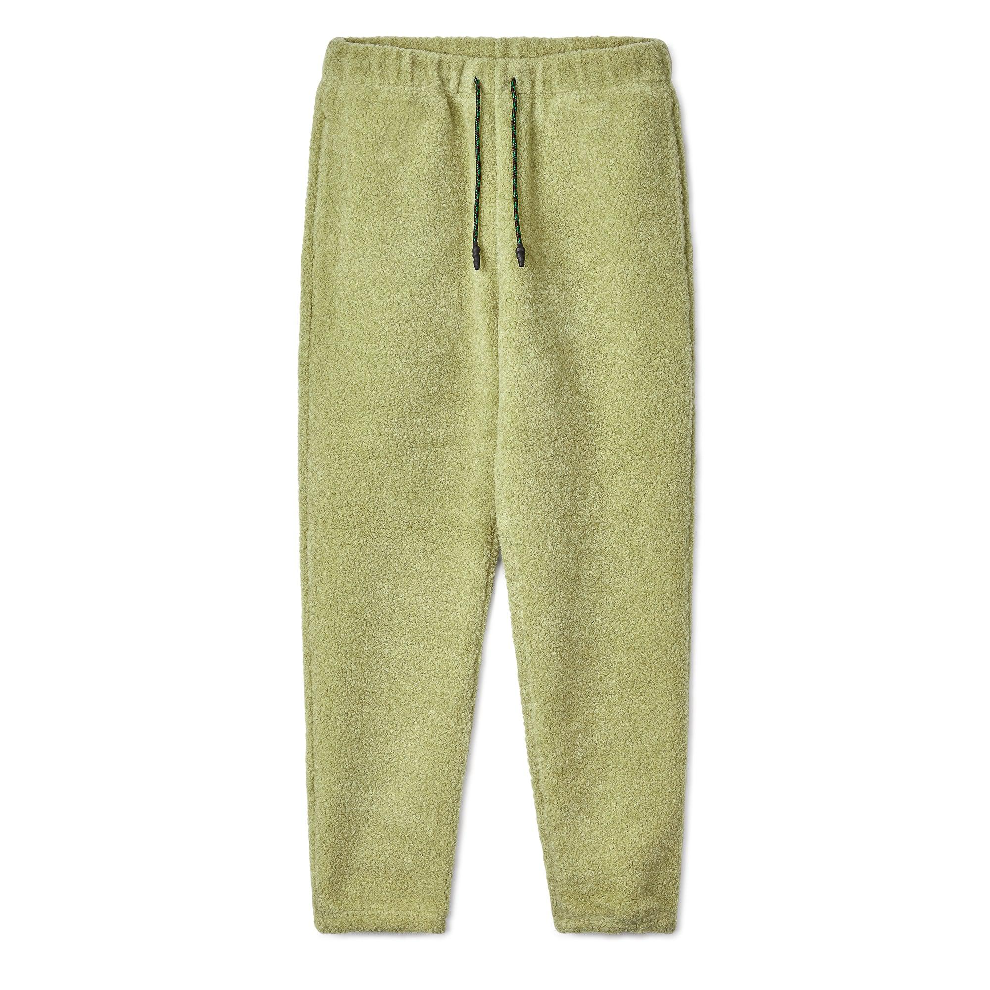 Clot Men's Sheep Boa Pile Sweatpants (Green) by CLOT