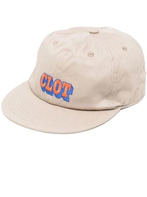 logo-embroidered cotton cap by CLOT