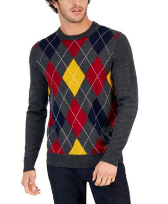 Men's Merino Harvard Argyle Sweater by 