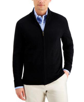 Men's Merino Zip-Front Sweater by CLUB ROOM