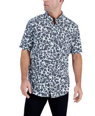 Men's Short-Sleeve Garden-Print Shirt by CLUB ROOM