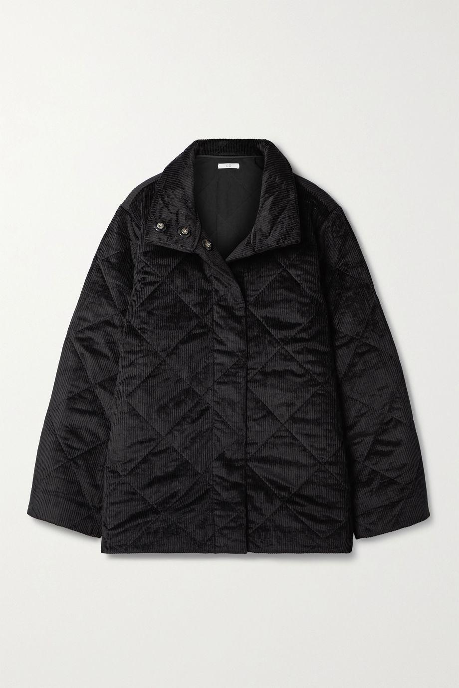 Quilted padded cotton-blend corduroy jacket by CO
