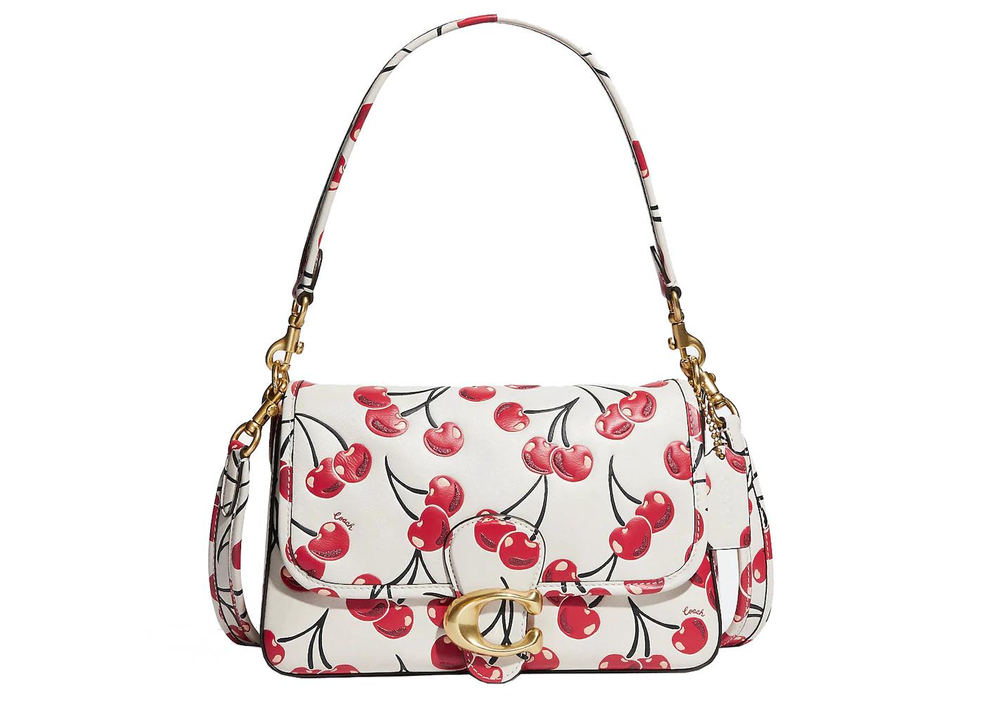 Soft Tabby Shoulder Bag With Cherry Print Chalk/Multicolor by COACH