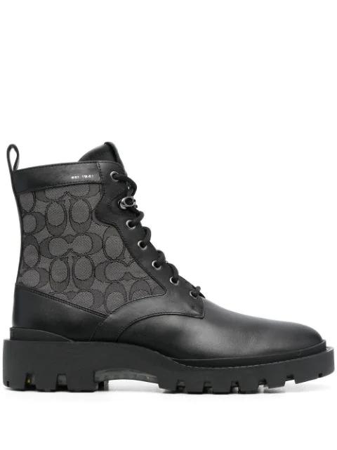 monogram-pattern high-top sneakers by COACH