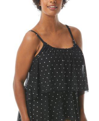 Coco Reef Bra-Sized Tiered Mesh Tankini Top by COCO RAVE