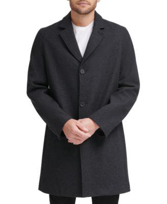 Men's Melton Classic-Fit Topcoat by COLE HAAN