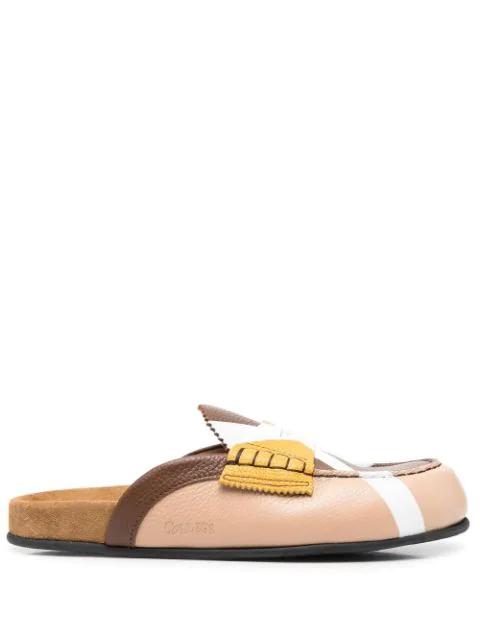 panelled leather loafers by COLLEGE