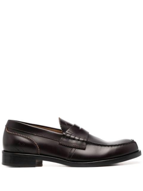 slip-on leather loafers by COLLEGE