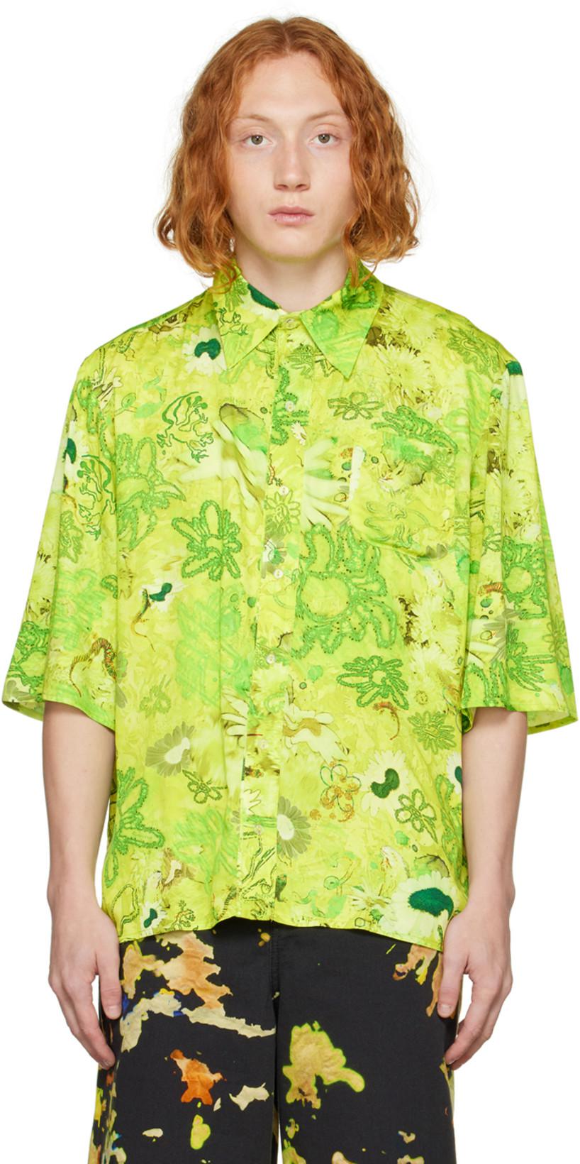 Green Market Shirt by COLLINA STRADA