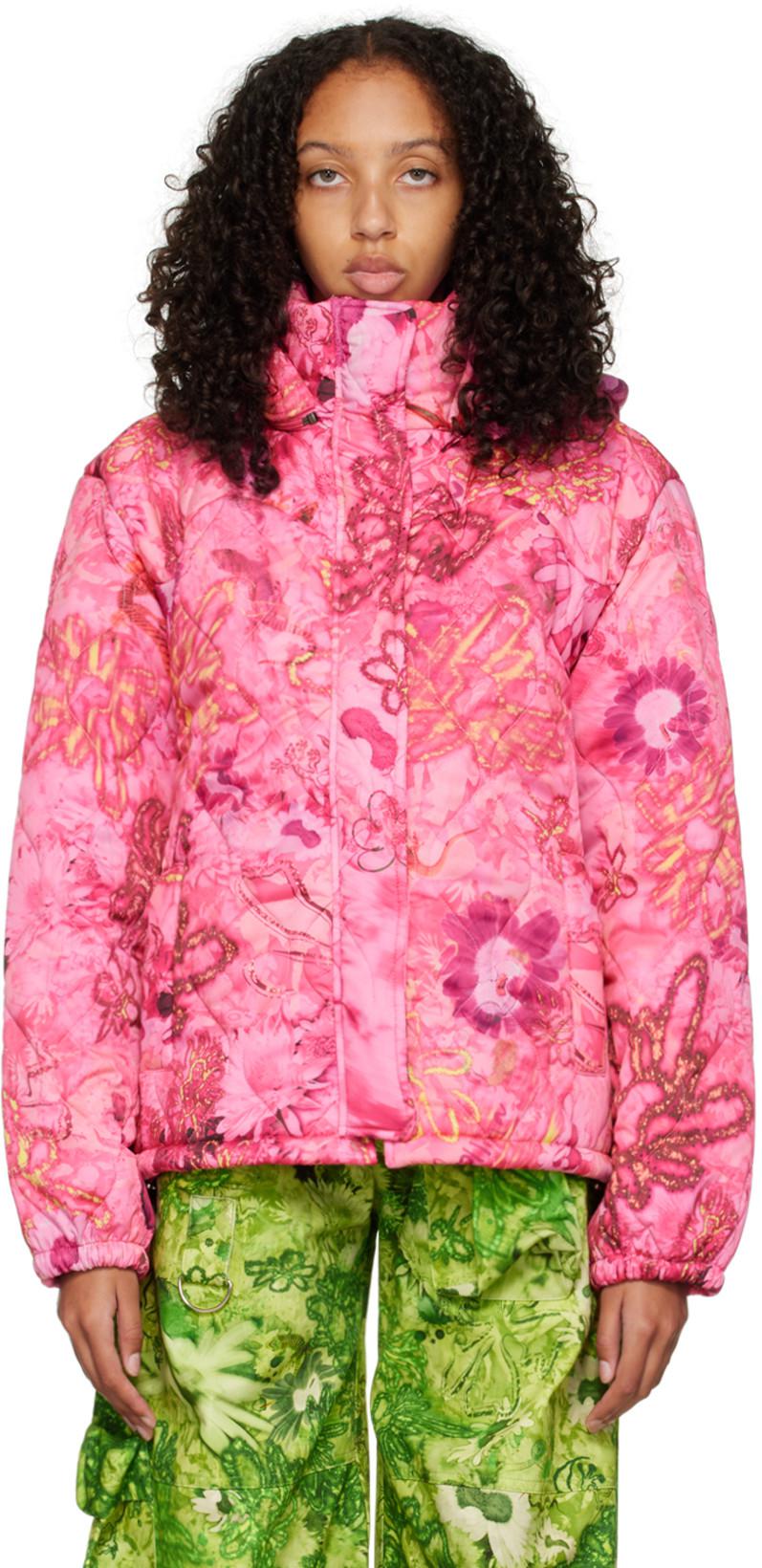 Pink Valley Puffer Jacket by COLLINA STRADA